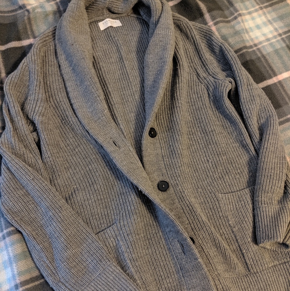 Everlane chunky knit cardigan - dark grey